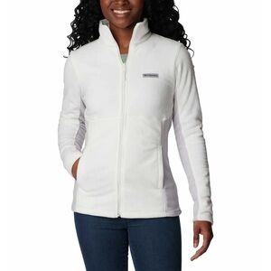 NWT COLUMBIA Basin Trail White Full Zip Fleece Jacket Size Large